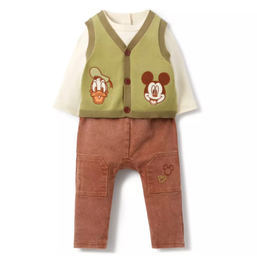 Mickey Mouse and Donald Duck Vest, Pants and Bodysuit Set for Baby | Disney Store