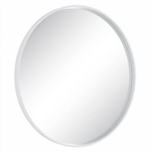 WallBeyond 31" Wood Round Mirror White