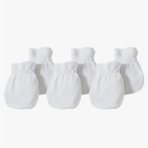 Burt's Bees Baby Baby Girls' Mittens, No-Scratch Mitts, 100% Organic Cotton, Set of 3