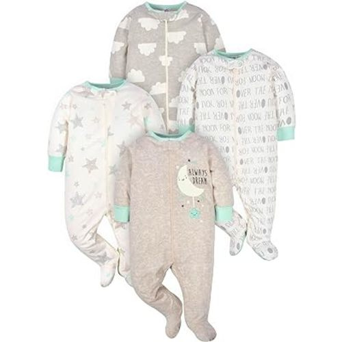 Gerber Baby Boys 4 Pack Sleep 'N Play Footie