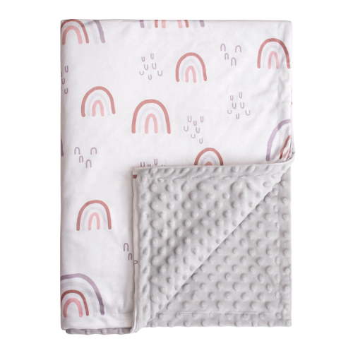 "Gllquen Fleece Baby Blanket, Lightweight, Warm, 30""x 40"", for Infant, Unisex, Rainbow"