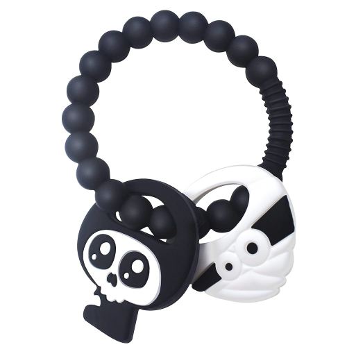 Mummy Teether and Cute Grim Reaper Ring Teether Halloween Activities Designed with a Bumpy Ring for Soothing and Ease of Grabbing