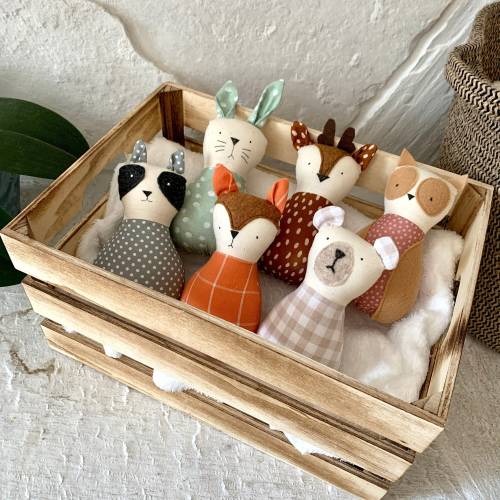 Woodland Forest Animals, Stuffed Nursery Animals, Nursery Decor, Nursery Decorations, Cloth Animals, Woodland Forest Toys Fox Deer Owl Bunny