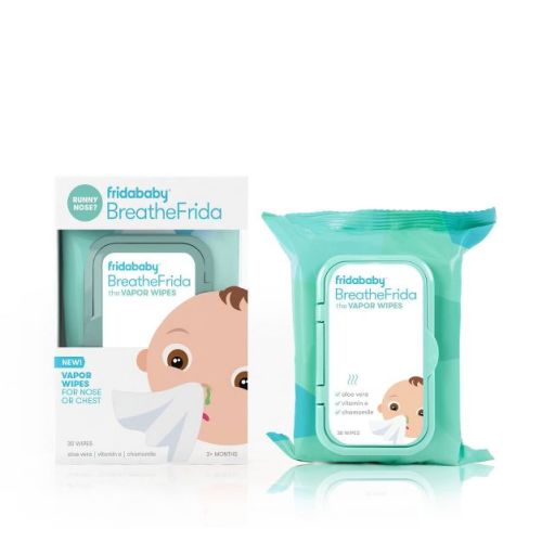 Frida Baby BreatheFrida Vapor Wipes - 30ct: Paraben-Free, Pull-Out Dispenser, Menthol Scent