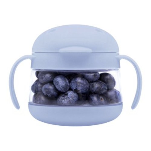 Ubbi Tweat No-Spill Tritan Snack Container for Kids and Toddlers, BPA-Free, Cloudy Blue