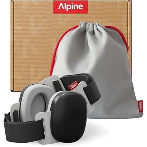Alpine Muffy Baby Comfort - Protects Hearing for Babies and Toddlers - CE & ANSI Certified - Unique Headband for Safe fit & Comfort - Multi-adjustable for Ages 3-48 Months, 24dB Sound Reduction, Black