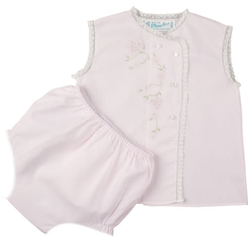 Girls Floral Lace Diaper Set