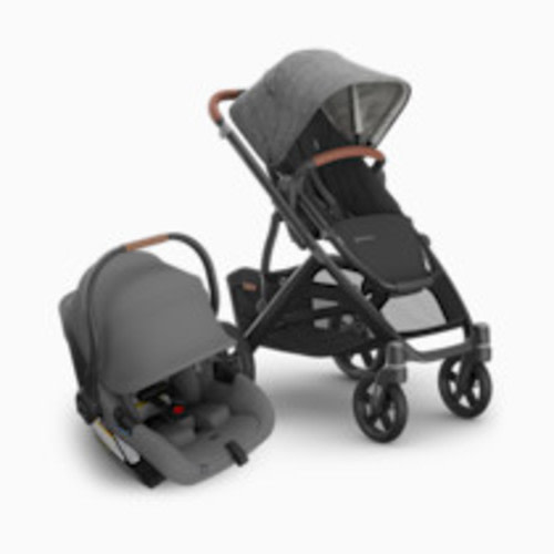 UPPAbaby Vista V3 Stroller & Aria V2 Lightweight Infant Car Seat Travel System - Greyson