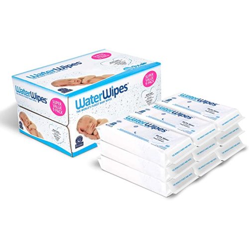 WaterWipes Baby Wipes, Sensitive and Newborn Skin, White, unscented, 540 Count - 60 Count (Pack of 9) - Baby Wipes Only