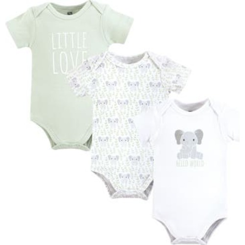 Soft Cotton Bodysuit Triple Pack, 3-6M