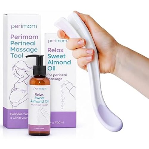 Perimom Perineal Massage kit (Perimom Perineal Massage Tool & Perineal Massage Oil)
