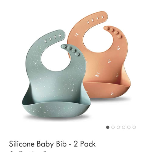 Silicone Baby Bib - 2 Pack