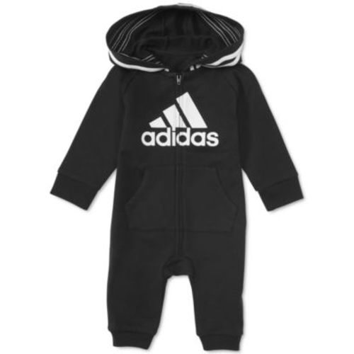 Baby Boys or Baby Girls Logo Full Zip Hooded Coverall 3M Gray