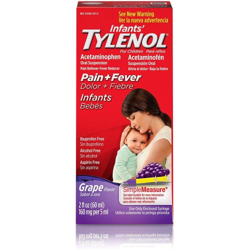 Infants' Tylenol Acetaminophen Liquid Medicine, Grape, 2 fl. oz