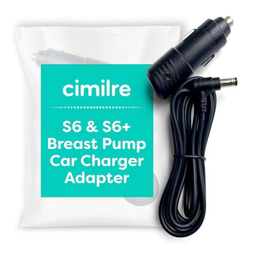 S6 Series Car Adapter, Breast Pump Car Charger Adapter for The Cimilre S6 and S6+ On-The-Go Pumping, One 12-Volt Power Adapter