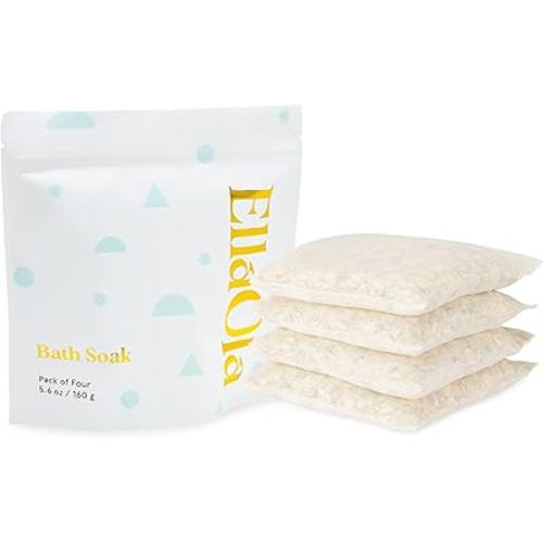 Organic Bath Soak for Babies & Kids - Baby Bath Tea Soaks Made with Oatmeal, Prebiotics to Relieve Dry, Itchy, Eczema Prone Skin While Gently Cleansing, Fragrance Free I 4 Bath Tea Soaks