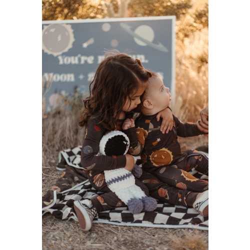 Galactic Bamboo Zip Romper for Sleep & Play