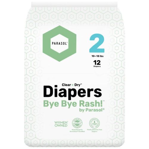 Parasol Clear+dry Natural Disposable Diapers - Size 5 - 6ct