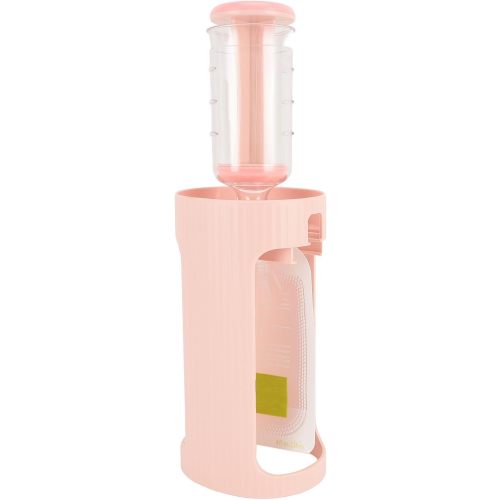 Squeeze Station for Homemade Baby Food, Reusable Baby Food Pouches Refillable Kit with 10pcs 118ml Pouches Baby Food Pouch Filling Maker for Infant and Toddlers (Pink)
