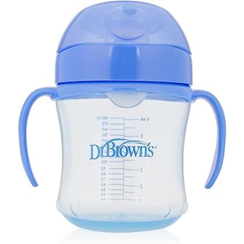 Dr. Brown's Soft-Spout Transition Cup, 6 oz (6m+), Blue, Single
