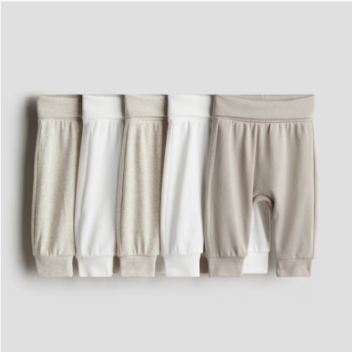 5-PACK FOLDOVER-WAIST PANTS