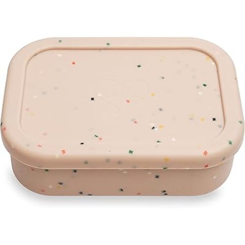 Leak Proof Bento Box Food-Grade Silicone Bento, BPA, Phthalate, Lead, & PVC Free - Bento Lunch Box for Daycare, Kids, & Adults - Leak Resistant Sets With Lids Snack Box Container (Pink)