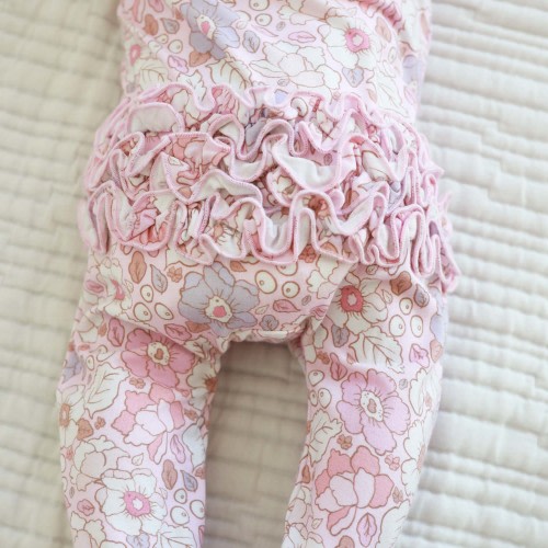 Penelope's Poppies Ruffle Zipper Footie