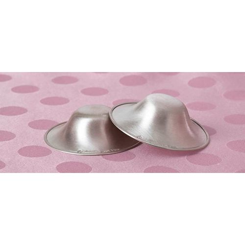 SILVERETTE The Original Silver Nursing Cups, Silverettes Metal Healing Nipple Covers for Breastfeeding, Nursing Shield, 925 Silver Nipple Cover Guards, Soothe and Protect Sore Nipples -Made in Italy