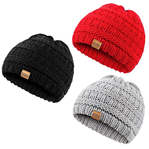 REDESS Baby Kids Winter Warm Hats, Infant Toddler Children Beanie Knit Cap Girls Boys