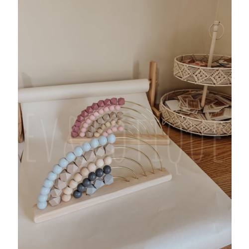 PERSONALIZED Abacus, Cottage Core, Wooden Nursery, Montessori, Counting Tool, Rainbow Abacus, Custom Baby Gift, New Baby Gift, Evandpotique - Etsy