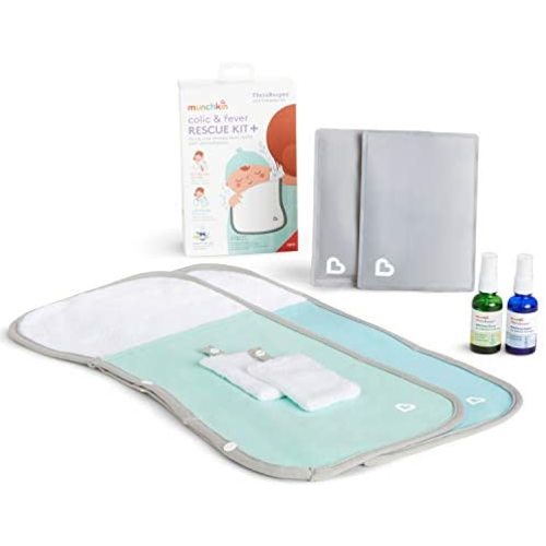 Munchkin Theraburpee with Essential Oils: Colic & Fever Rescue Kit + with Hot & Cold Therapy Burp Cloths & Aromatherapy