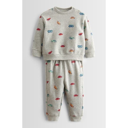 Print Fleece Sweatshirt & Joggers Set, 6M