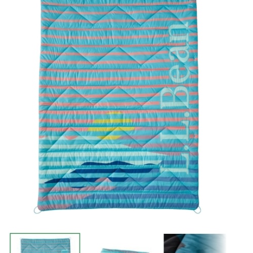 Color: Brilliant Blue Sunset L.L.Bean Puffer Blanket | Sleeping Bag Accessories at L.L.Bean