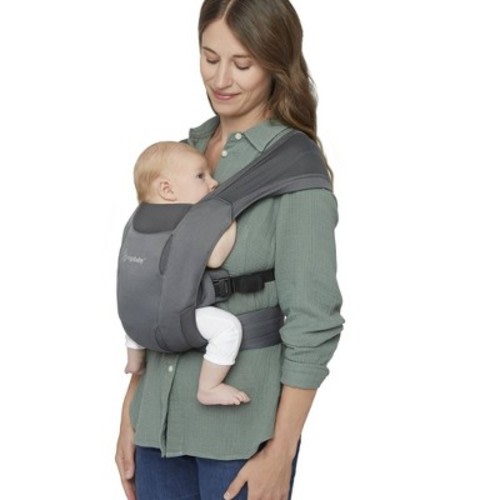 Ergobaby Embrace Cozy Soft Air Mesh Newborn Baby Carrier - Charcoal