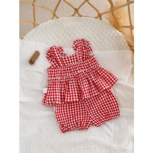 Red Plaid Two Piece
