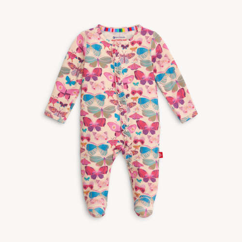 all a-flutter modal magnetic parent favorite footie with ruffle