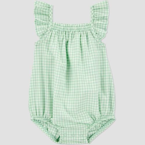 Carter's Just One You® Baby Girls' Gingham Romper - Green 12m