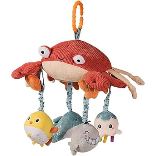 Amazon.com : harayaa Crab Crib Mobile Toy Infant Bed Decoration Marine Animal Doll Toys Soft Plush Mirror Hanging Toys for 0-12 Months Newborn Shower Gifts : Toys & Games
