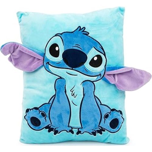 Jay Franco Disney Lilo & Stitch 3D Snuggle Pillow - Super Soft – Measures 15 Inches (Official Disney Product)