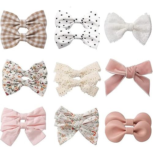 Baby Hair Clips Fully Lined Non Slip Hair Pins Baby Girls Hair Bows Barrettes Hair Accessories for Little Girls Infants Toddlers