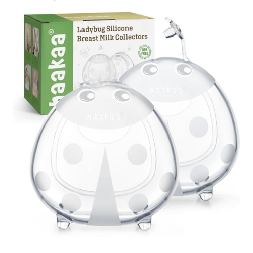 haakaa Ladybug Silicone Breast Milk Collector - Wearable Nursing Cups for Large Milk Supply, Reusable, Extra-Soft & Skin-Friendly (150ml, 2PCS) : Amazon.co.uk: Baby Products