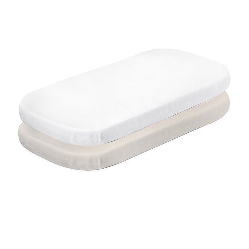 Bubba Blue Bedside Sleeper Mattress Protector 2 Pack White/Sand