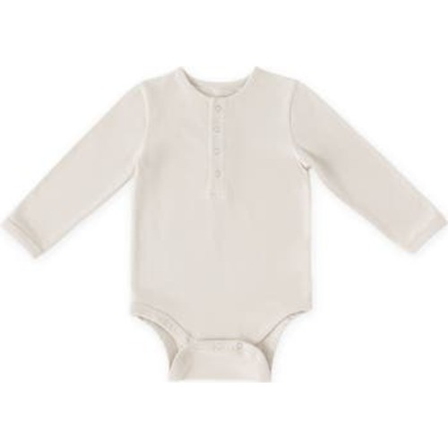 Essentials Long Sleeve Organic Cotton Bodysuit, 12-18M