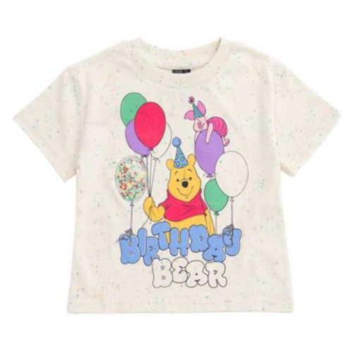 Disney Winnie the Pooh Birthday Infant Baby Boys Drop Shoulder T-Shirt Off White 24 Months