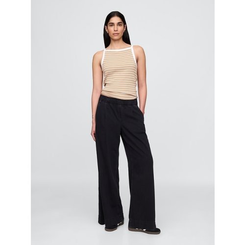 Mid Rise Knit Easy Baggy Jeans