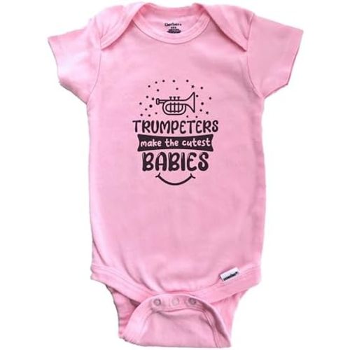 Trumpeters Make The Cutest Babies Funny Trumpet Player One Piece Baby Bodysuit (100% Cotton)