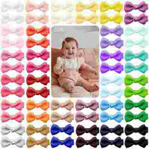 Yalumo Baby Hair Clips 60PCS, Tiny 2" Grosgrain Ribbon Fully Lined Baby Hair Bows Alligator Clips, Baby Hair Barrettes Accessories for Girls Newborns Toddler Infant Fine Hair (30 Colors in Pairs)