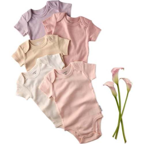 AVERY 5-Pack Short Sleeve Bodysuits, Sorbet - butterblu | Maisonette