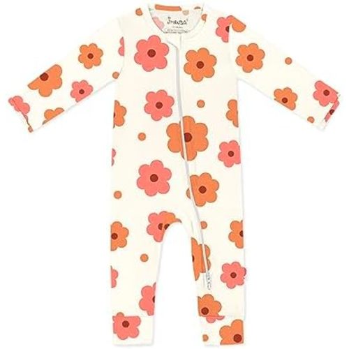 Jimonda Baby Girls Boys Footless Pajamas,Rayon From Bamboo Pjs 2 Way Zipper Long Sleeve Soft Sleeper,Infant Tie-dye Romper