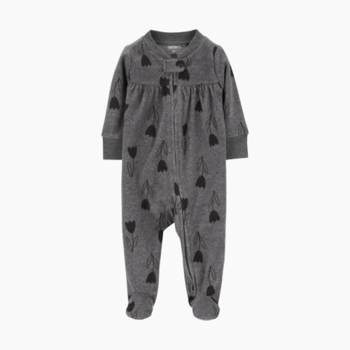 Carter's 2-Way Zip Fleece Sleep & Play Pajamas - Gray, 3 M